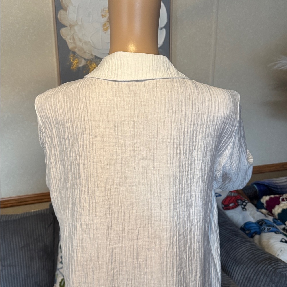 White Button-Up Shirt Dress - Picture 8 of 12